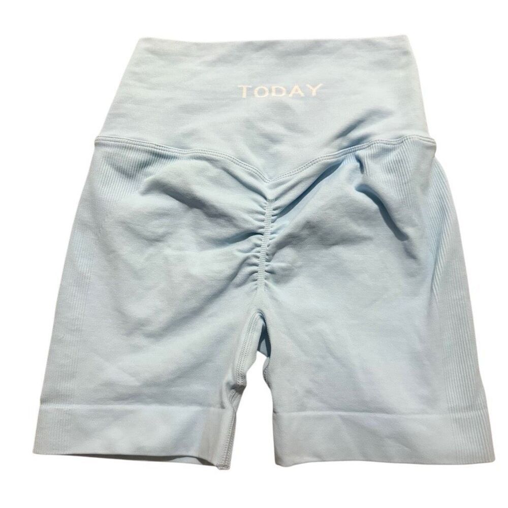 Today blue biker workout shorts size small